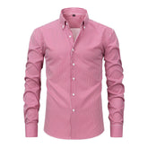 Non-ironing Anti-wrinkle Business Casual Striped Long-sleeved Men's Shirt
